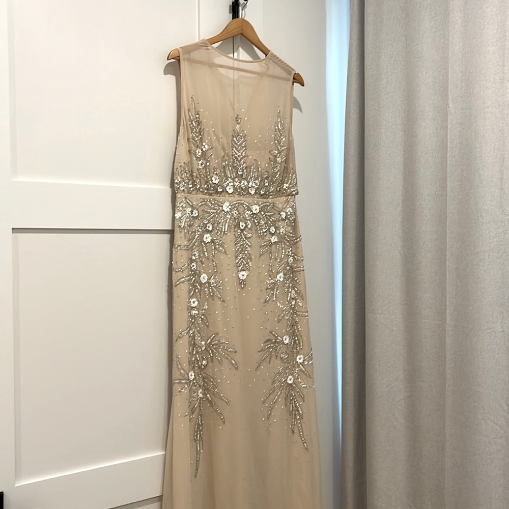 BHLDN Beaded Chiffon Evening Gown